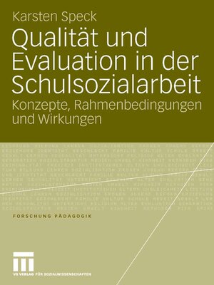 cover image of Qualität und Evaluation in der Schulsozialarbeit
